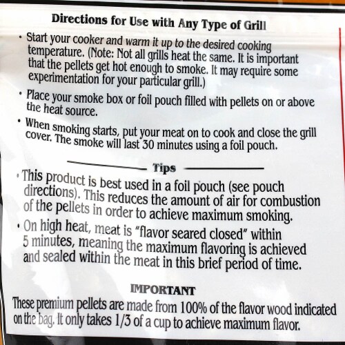 BBQr's Delight Pecan Flavor Cooking Pellets Smoking 1 lb Bag All