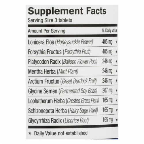 Dr. Shen's Yin Chiao Early Stage Cold Support Tablets 750mg Perspective: back