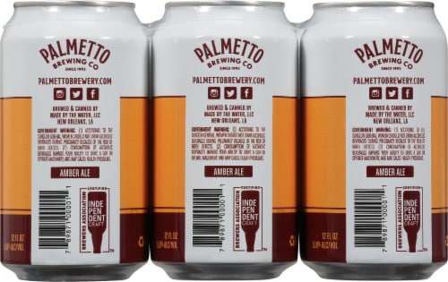 Palmetto Brewing Company Amber Ale Perspective: back