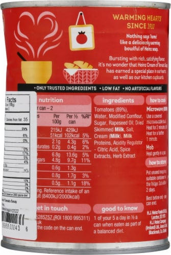 Heinz Cream of Tomato Soup Perspective: back