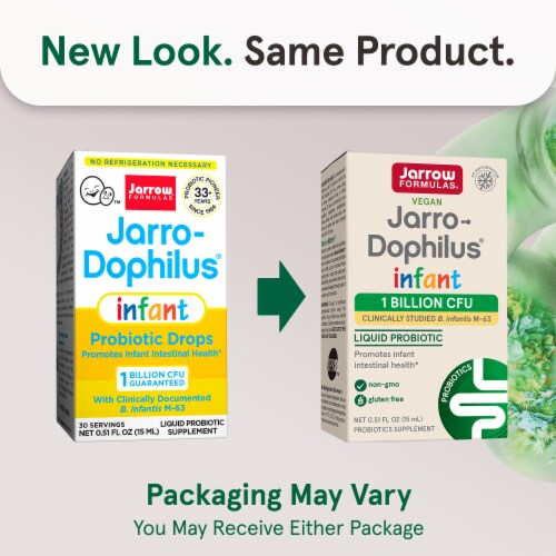 Jarrow Formulas Baby's Jarro-Dophilus Probiotic Drops Liquid Perspective: back