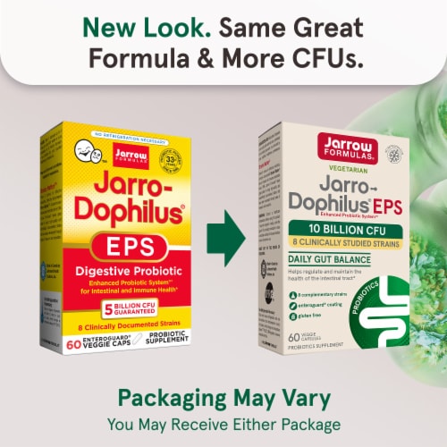 Jarrow Formulas® Jarro-Dophilus® EPS Daily Gut Balance Veggie Capsules Perspective: back