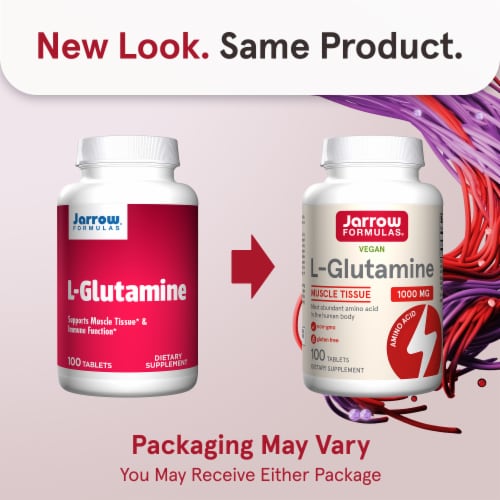 Jarrow Formulas® L Glutamine Tablets 1000 mg Perspective: back