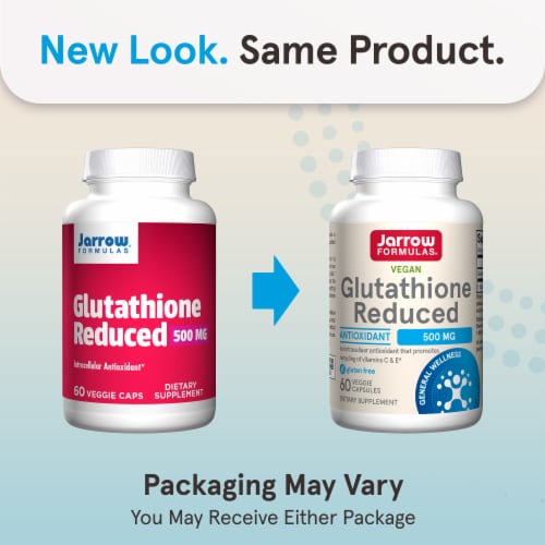 Jarrow Formulas® Glutathione Reduced Intracellular Antioxidant Capsules 500 mg Perspective: back
