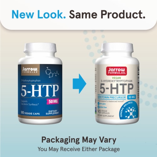 Jarrow Formulas® 5 HTP Serotonin Precursor Capsules 50 mg Perspective: back