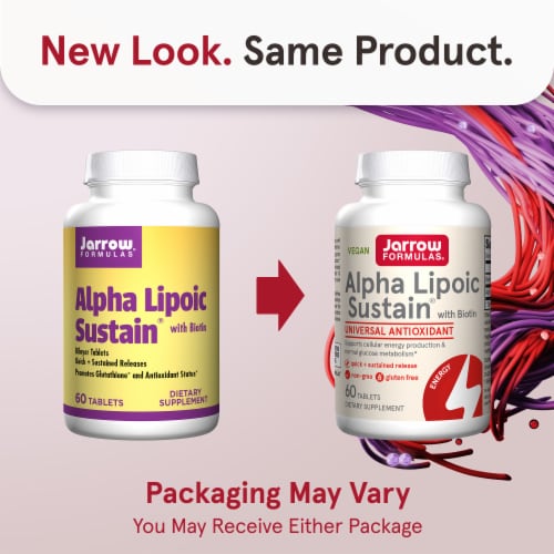 Jarrow Formulas® Alpha Lipoic Sustain® with Biotin Tablets 300 mg Perspective: back