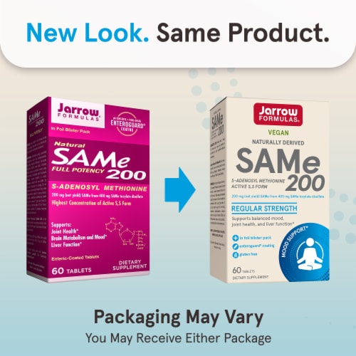 Jarrow Formulas Sam-e 200mg Tablets Perspective: back