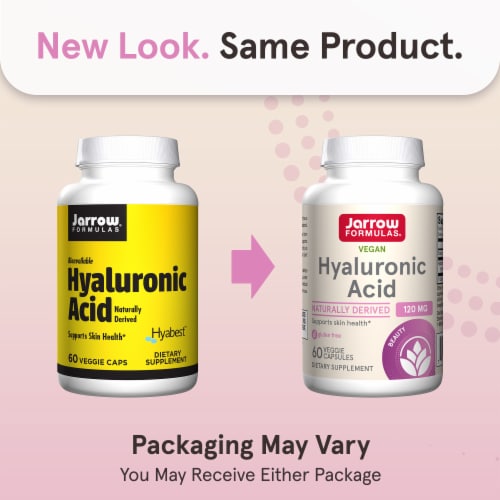 Jarrow Formulas® Naturally Derived Hyaluronic Acid Capsules 120 mg Perspective: back