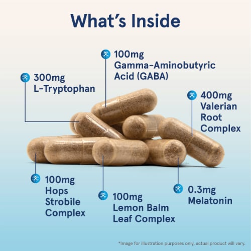 Jarrow Formulas® Sleep Optimizer® Herbal and Amino Acid Blend Capsules Perspective: back