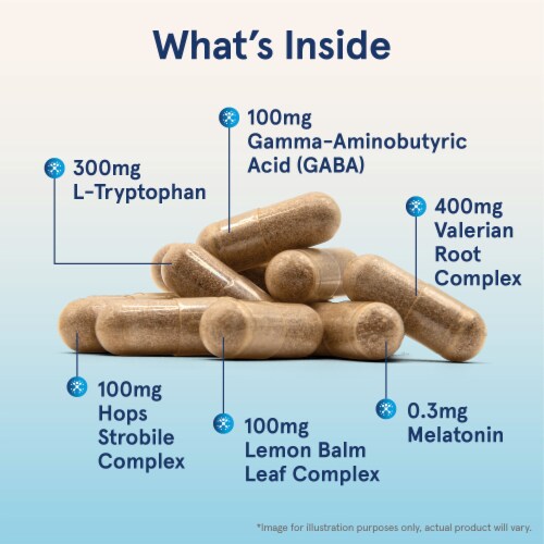 Jarrow Formulas® Sleep Optimizer® Herbal and Amino Acid Blend Capsules Perspective: back
