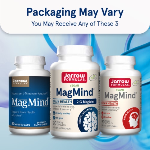 Jarrow Formulas® MagMind® Brain Health with Magtein® for Memory Support Capsules Perspective: back