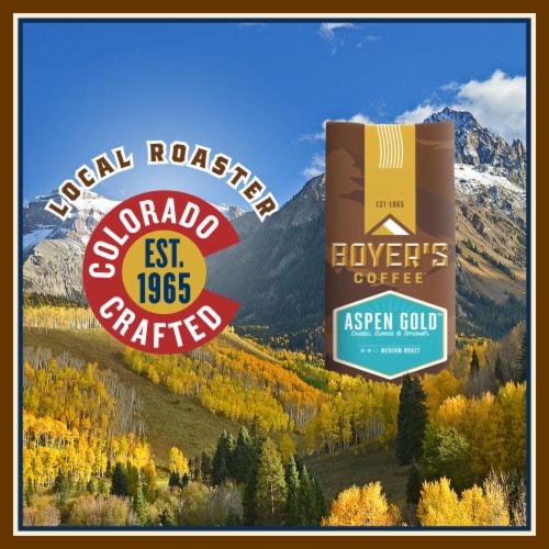 Boyer's Coffee™ Aspen Gold™ Medium Roast Whole Bean Coffee Perspective: back