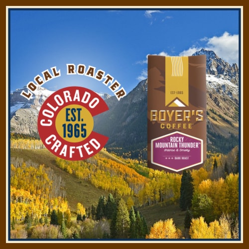 Boyer's Coffee™ Rocky Mountain Thunder Dark Roast Ground Coffee Perspective: back