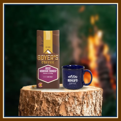 Boyer's Coffee™ Rocky Mountain Thunder Dark Roast Whole Bean Coffee Perspective: back