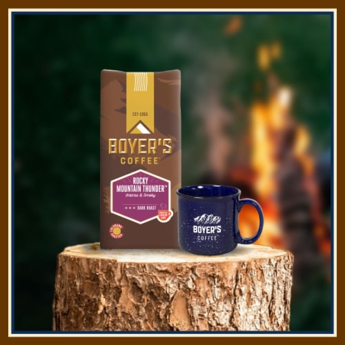 Boyer's Coffee® Rocky Mountain Thunder™ Dark Roast Whole Bean Coffee Perspective: back