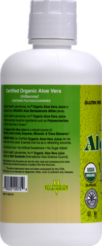 Dynamic Health Unflavored Organic Aloe Vera Juice Perspective: back