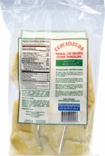 Cuzcatlecos Frozen Corn Tamales Perspective: back