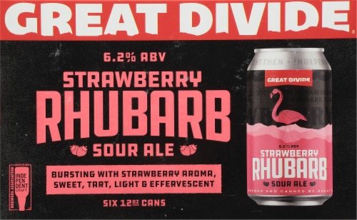 Great Divide Brewing Co.® Strawberry Rhubarb Sour Ale Perspective: back