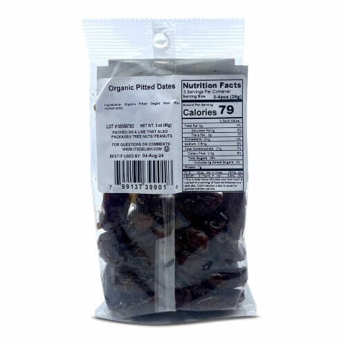 It's Delish® Organic Pitted Dates Perspective: back