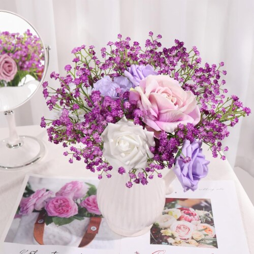 Faux Baby's Breath Bouquet for Floral Arrangement Decoration 15 pcs Perspective: back