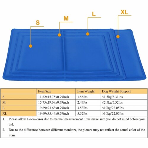 Pet Dog Cooling Mat Pressure Activated Gel Self Cooling Mat Pad