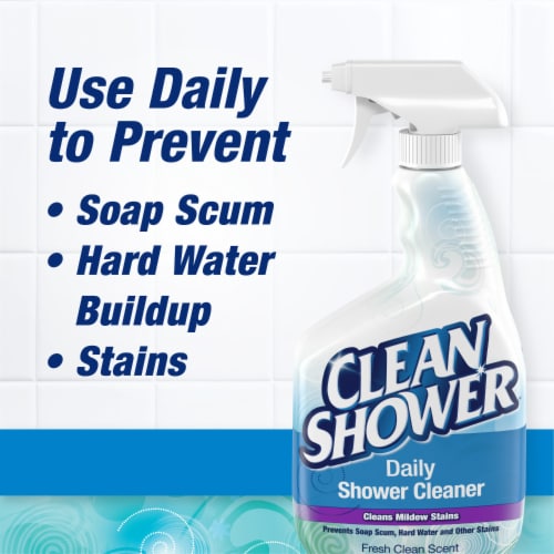 Clean Shower Fresh Clean Scent Daily Shower Cleaner Perspective: back