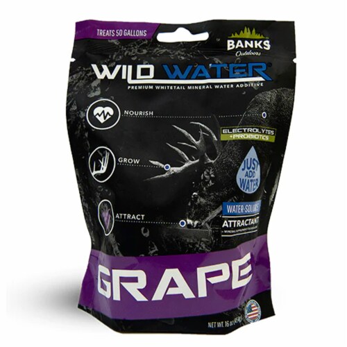 Banks Outdoors Wild Water Mineral Supplement and Attractant, Grape (12 Pack) Perspective: back