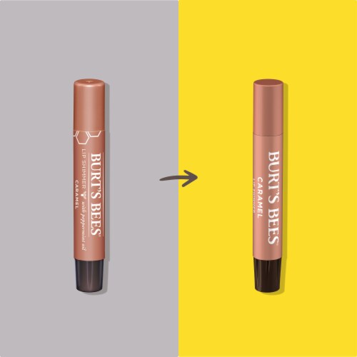 Burts Bees Lip Shimmer Caramel Perspective: back