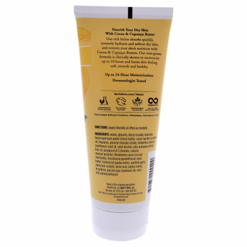 Burts Bees Cocoa and Cupuau Butter Body Lotion Perspective: back