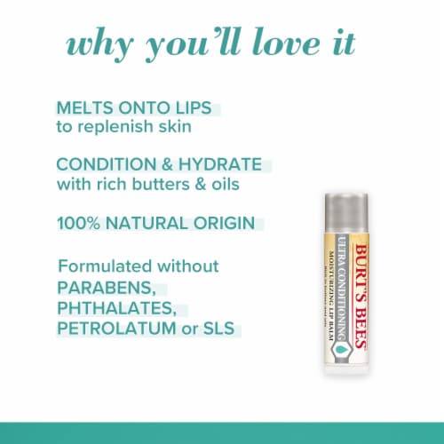 Burts Bees Ultra Conditioning Moisturizing Lip Balm Perspective: back