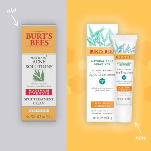 Burt's Bees Natural Acne Solutions Maximum Strength Oily Skin Spot Treatment Cream Perspective: back