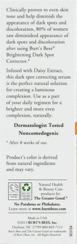 Burt's Bees Brightening Dark Spot Corrector Perspective: back