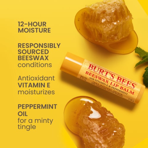 Burt's Bees Natural Origin Moisturizing Original Beeswax Lip Balm, 2 ct -  Fry's Food Stores