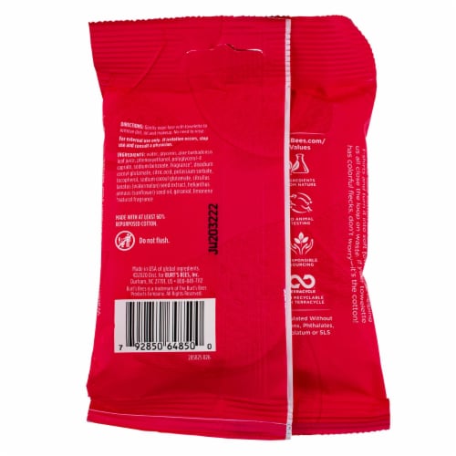 Burt's Bees Hydrating Facial Towelettes, Watermelon, 10 Ct Perspective: back