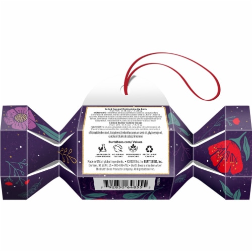 Burt's Bees Salted Caramel Lip Balm and Cuticle Cream Holiday Gift Set Perspective: back