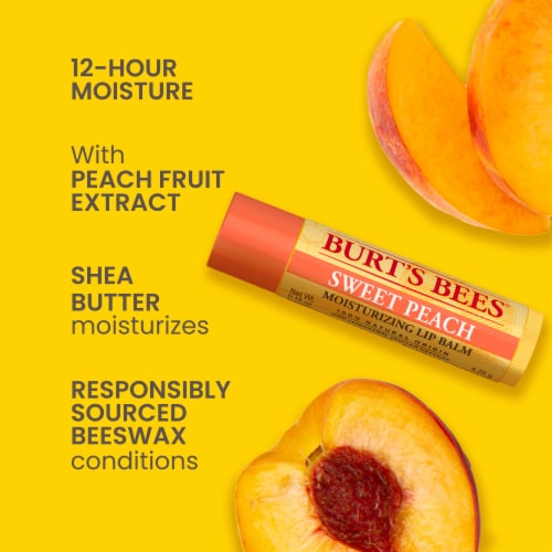 Burt's Bees Sweet Peach Moisturizing Lip Balm Perspective: back