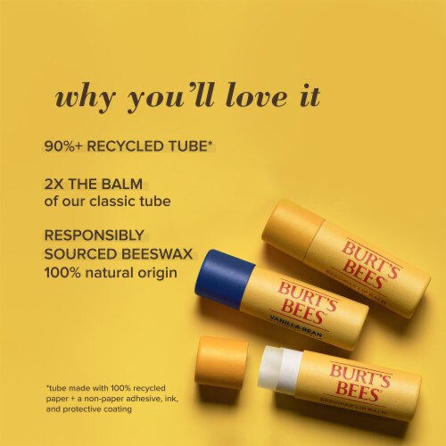 Burt's Bees Beeswax Moisturizing Lip Balm Perspective: back