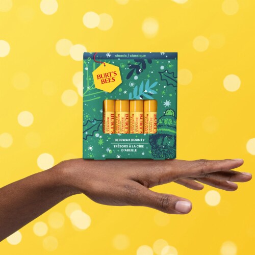 Burt's Bees Non-Tinted Beeswax Bounty Classic Lip Balm Gift Set Perspective: back