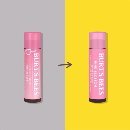 Burt's Bees Pink Blossom Tinted Lip Balm Perspective: back