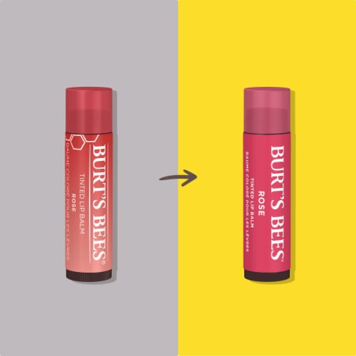 Burt's Bees Rose Tinted Lip Balm Perspective: back