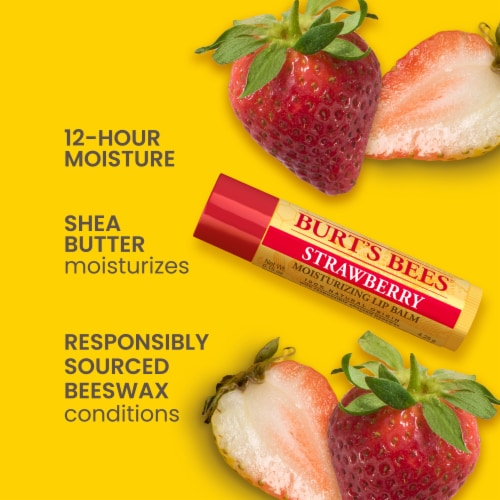 Burt's Bees Moisturizing Strawberry Lip Balm Perspective: back