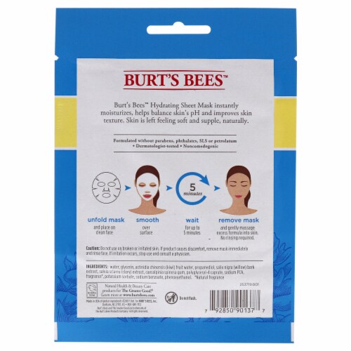 Burt's Bees® Hydrating Sheet Mask Perspective: back