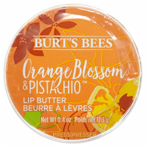 Burt's Bees Natural Moisturizing with Orange Blossom & Pistachio Lip Butter Perspective: back