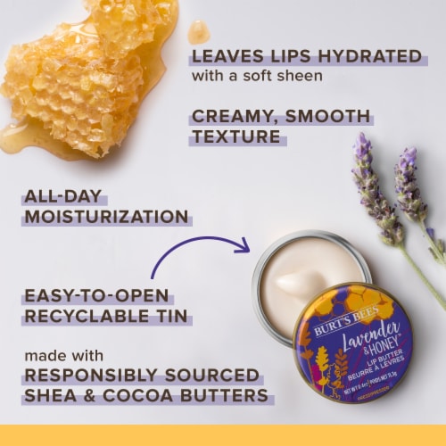 Burt’s Bees Natural Moisturizing with Lavender & Honey Lip Butter Perspective: back