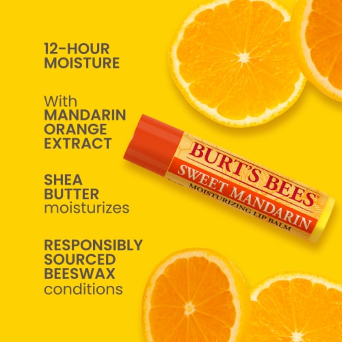 Burt's Bees Sweet Mandarin Moisturizing Lip Balm Perspective: back