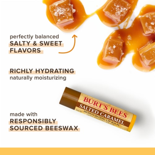 Burt's Bees Natural Origin Moisturizing Salted Caramel Lip Balm Perspective: back