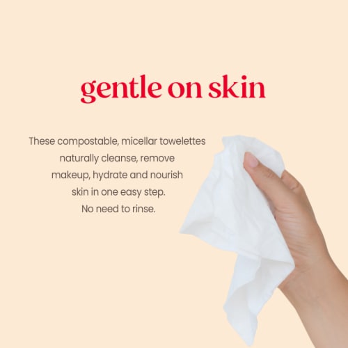 Burt's Bees Micellar Rose Water Facial Towelettes Perspective: back