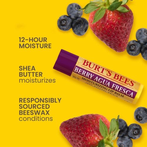 Burt's Bees Berry Agua Fresca Moisturizing Lip Balm Perspective: back