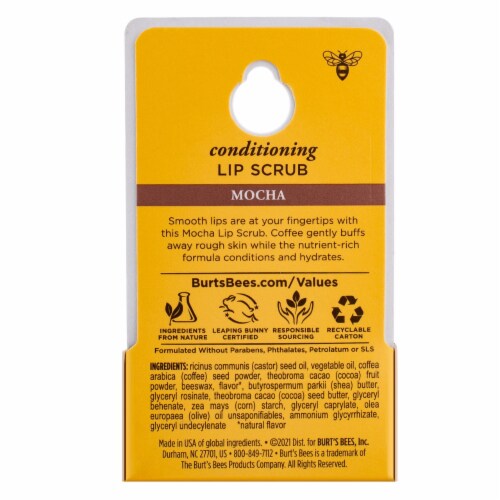 Burt's Bees Conditioning Mocha Lip Scrub Scrub Perspective: back