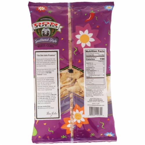 Don Julio Southwest Style White Corn Tortilla Chips Perspective: back
